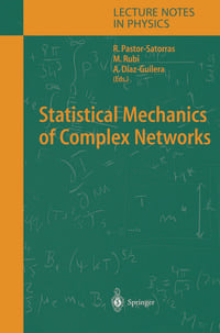Produktbild: Statistical Mechanics of Complex Networks