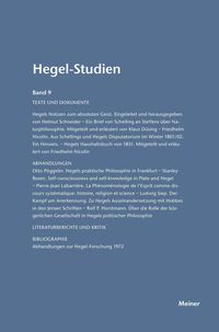 Bild vom Artikel Hegel-Studien Band 9 vom Autor 