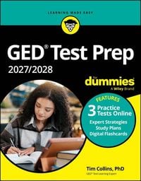 Produktbild: GED Test Prep 2027 / 2028 for Dummies