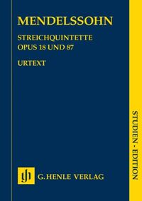 Bild vom Artikel Mendelssohn Bartholdy, Felix - Streichquintette op. 18 und 87 vom Autor Felix Mendelssohn Bartholdy