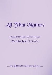 Produktbild: All That Matters