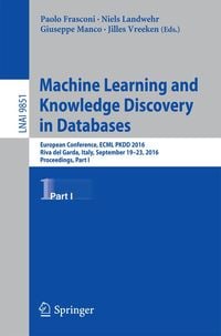 Produktbild: Machine Learning and Knowledge Discovery in Databases