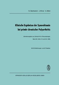 Produktbild: Klinische Ergebnisse der Synovektomie bei prim&auml;r chronischer Polyarthritis