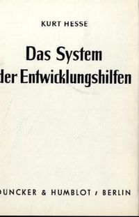 Produktbild: Das System der Entwicklungshilfen.