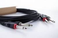 Produktbild: Cordial 14846 Klinke Audio Anschlusskabel [2x Klinkenstecker 6.3mm (mono) - 2x Klinkenstecker 6.3mm (mono)] 6m Schwarz PVC-Mantel