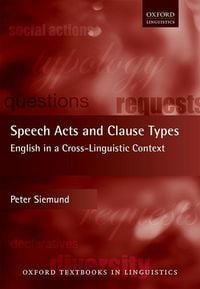 Produktbild: Speech Acts & Clause Types