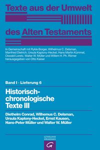 Produktbild: Historisch-chronologische Texte III