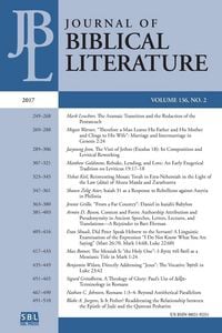 Produktbild: Journal of Biblical Literature 136.2 (2017)