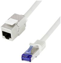 Produktbild: LogiLink CC5062S RJ45 Patchkabel CAT 6a S/FTP 3m Grau mit Rastnasenschutz 1St.