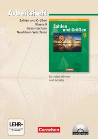 Produktbild: Zahlen und Gr&ouml;&szlig;en 9. Schuljahr. Erweiterungskurs. Arbeitsheft mit eingelegten L&ouml;sungen und CD-ROM
