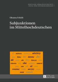 Produktbild: Subjunktionen im Mittelhochdeutschen