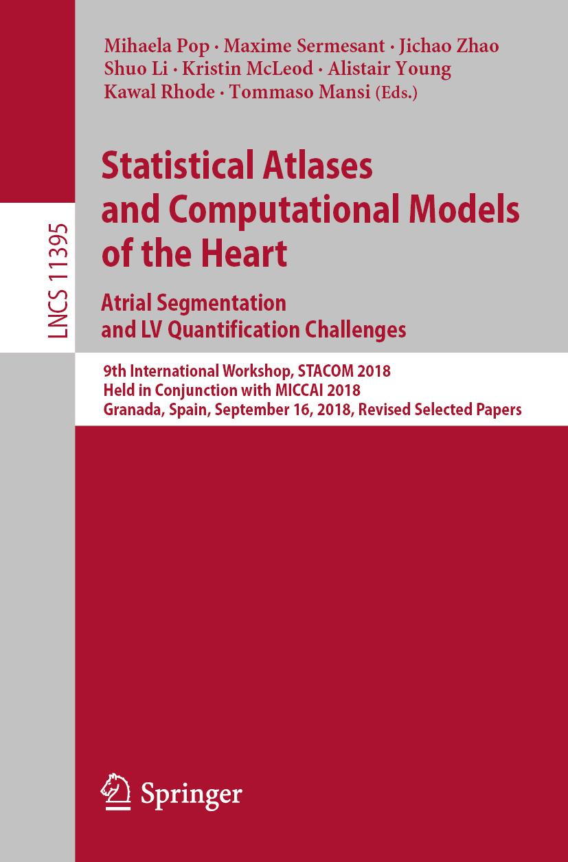 Produktbild: Statistical Atlases and Computational Models of the Heart. Atrial Segmentation and LV Quantification Challenges