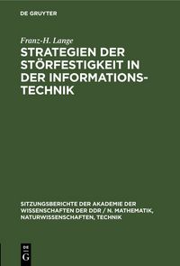 Produktbild: Strategien der St&ouml;rfestigkeit in der Informationstechnik