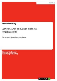 Produktbild: African, Arab and Asian financial organizations