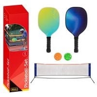 Produktbild: Idena Pickleball Set Netz 2x Schl&auml;ger/B&auml;lle 5 Teile