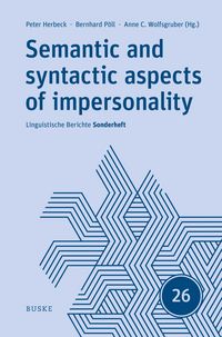 Produktbild: Semantic and syntactic aspects of impersonality