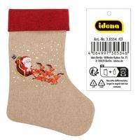 Produktbild: Idena Weihnachtsstrumpf Weihnachtsmann Schlitten 31x46cm