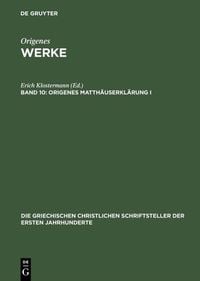 Produktbild: Origenes Matth&auml;userkl&auml;rung I, erste H&auml;lfte