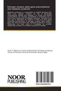 Produktbild: Estrogen receptor alpha gene polymorphisms and metabolic syndrome