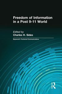 Produktbild: Freedom of Information in a Post 9-11 World