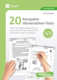Produktbild: 20 kompakte Hörverstehen-Tests für Klasse 1/2