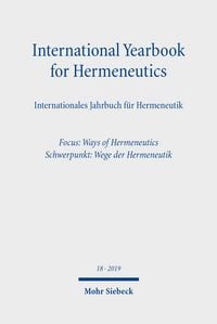 Produktbild: International Yearbook for Hermeneutics/Internationales Jahrbuch f&uuml;r Hermeneutik