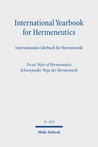 Produktbild: International Yearbook for Hermeneutics/Internationales Jahrbuch f&uuml;r Hermeneutik