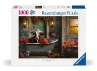 Produktbild: Erwachsenenpuzzle 1000 Teile - Die Kuh in der Badewanne
