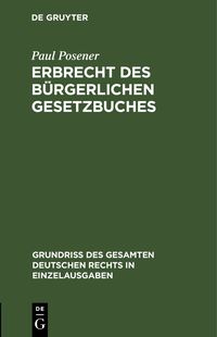 Produktbild: Erbrecht des B&uuml;rgerlichen Gesetzbuches