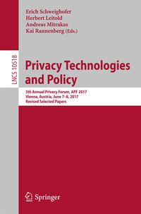 Produktbild: Privacy Technologies and Policy