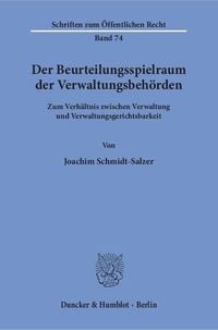 Produktbild: Der Beurteilungsspielraum der Verwaltungsbeh&ouml;rden.