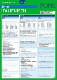 Produktbild: PONS Zeiten auf einen Blick Italienisch