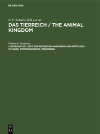 Produktbild: Liste der rezenten Amphibien und Reptilien. Hylidae, Centrolenidae, Pseudidae
