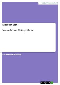 Produktbild: Versuche zur Fotosynthese