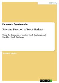 Produktbild: Role and Function of Stock Markets