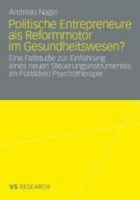 Produktbild: Politische Entrepreneure als Reformmotor im Gesundheitswesen?