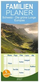 Produktbild: Familienplaner 2027 - Schweiz - Die gr&uuml;ne Lunge Europas mit 5 Spalten (Wandkalender, 21 x 45 cm) CALVENDO