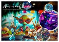 Produktbild: Aliens auf Erden - Kosmische Touristen auf Expedition (Wandkalender 2026 DIN A3 quer), CALVENDO Monatskalender