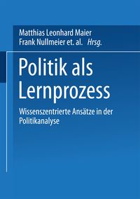 Produktbild: Politik als Lernprozess
