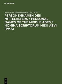 Produktbild: Personennamen des Mittelalters