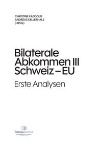 Produktbild: Bilaterale Abkommen III Schweiz-EU
