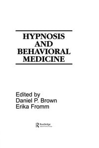 Produktbild: Hypnosis and Behavioral Medicine