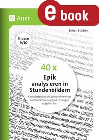Produktbild: 40 x Epik analysieren in Stundenbildern 9-10