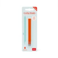 Produktbild Legami 2 Set mit 2 Ersatzpatronen für Gelstift - Lovely Friends - Orange