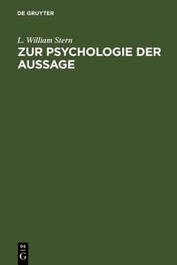Produktbild: Zur Psychologie der Aussage
