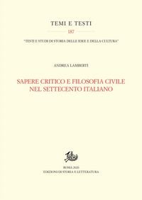 Produktbild: Sapere critico e filosofia civile nel Settecento italiano