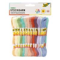 Produktbild: FOLIA&reg; Stickgarn Set, 2 x 26 Pastellfarben 8 m