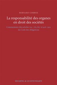 Produktbild: La responsabilité des organes en droit des sociétés