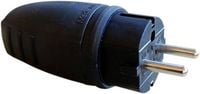 Produktbild: N & L 11257 Schutzkontaktstecker Gummi 230V Schwarz IP44