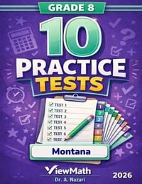 Produktbild: 10 Montana MontCAS Grade 8 Math Practice Tests